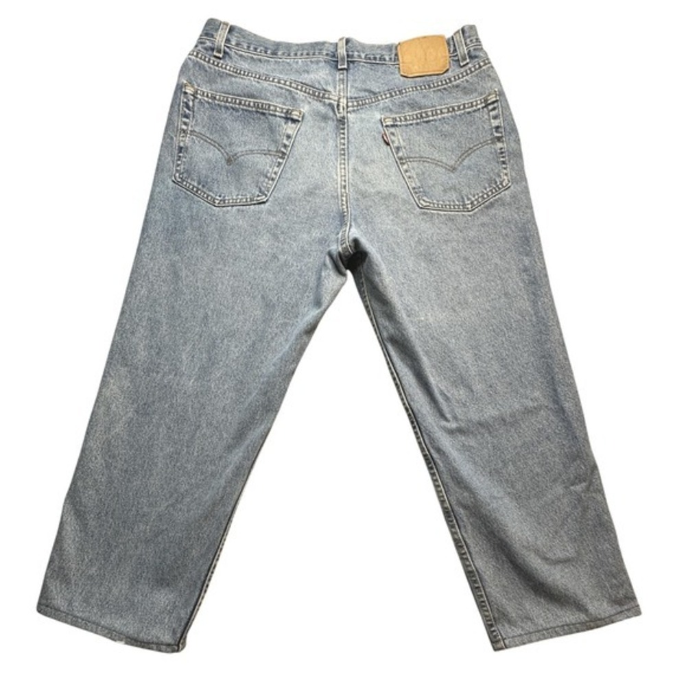 Vintage Levis Jeans Mens 35x25 Light Wash Blue Relaxed Straight Leg‎ Denim 90s